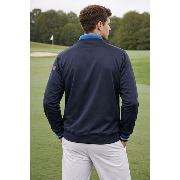 Hawke & Co Men's Blue 1/4 Zip Performance Golf Jacket Size 2XL - Picture 2 of 9
